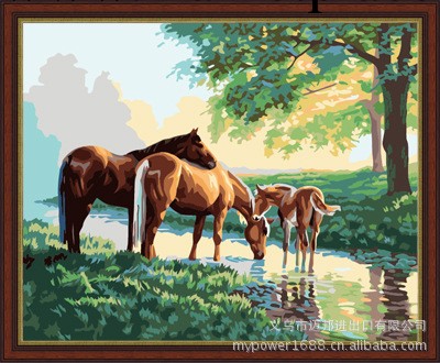 DIY數字油畫  批發 組合內 框60*75cm Z028 三匹馬工廠,批發,進口,代購