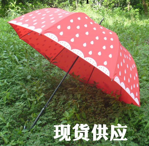 創意可愛草莓長柄傘晴雨兩用傘防曬防紫外線直桿傘阿波羅傘 批發工廠,批發,進口,代購