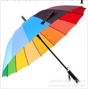 2014爆款  韓國創意16骨加大彩虹傘 廣告傘 定制雨傘工廠,批發,進口,代購