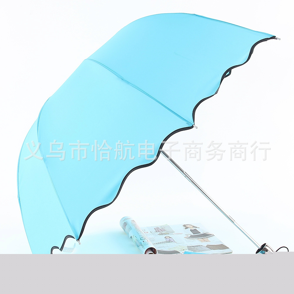 三折遇水開花傘 韓國公主傘 折疊創意拱形雨傘 糖果色可選工廠,批發,進口,代購