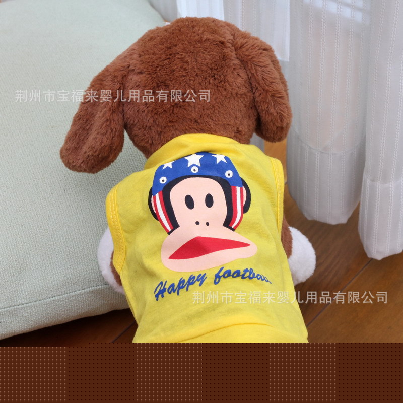 寵物衣服批發 2014新款大嘴猴圖全棉吸汗夏季 超薄狗狗衣服透氣裝工廠,批發,進口,代購