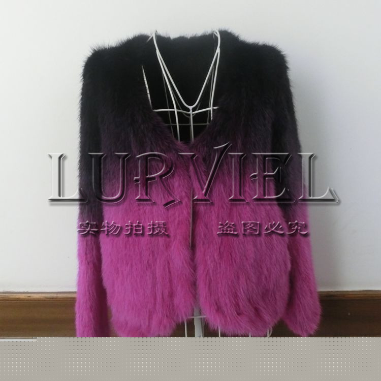 LURVIEL 2014時尚潮款 （廠傢直銷） 水貂編織漸變上衣工廠,批發,進口,代購