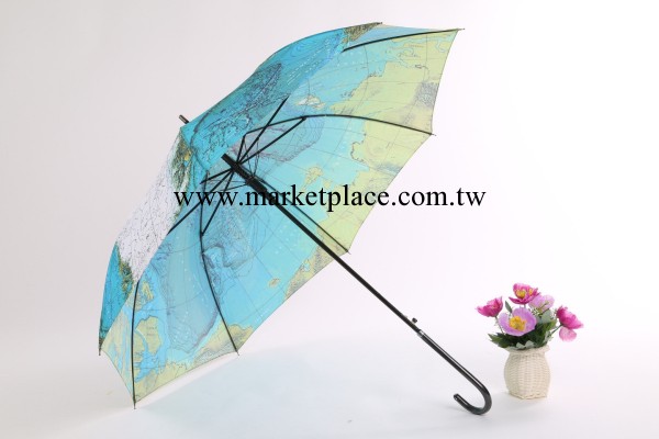 自開直桿 世界地圖晴雨傘創意傘 防紫外線折疊傘遮陽傘工廠,批發,進口,代購