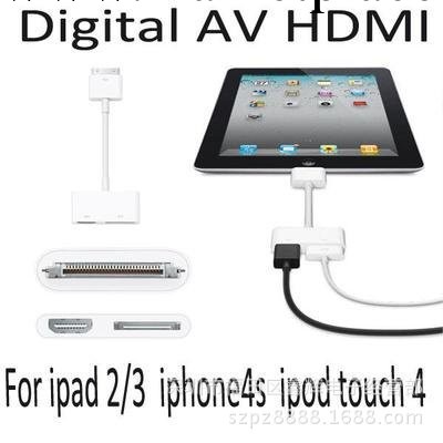 工廠直銷IPAD轉HDMI 30PIN ipad to hdmi高清 Ipad to HDMI Cable批發・進口・工廠・代買・代購