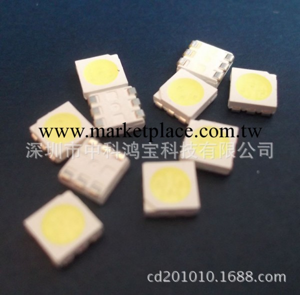 廠傢直銷 SMD5050正白光發光二極管 SMD5050正白光貼片型燈珠批發批發・進口・工廠・代買・代購