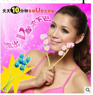 日韓時尚美容三段式拉提玫瑰花型臉部面部滾輪按摩器工廠,批發,進口,代購