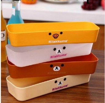 日式輕松熊抽屜收納整理盒 廚房餐具收納盒 卡通塑料儲物盒100工廠,批發,進口,代購