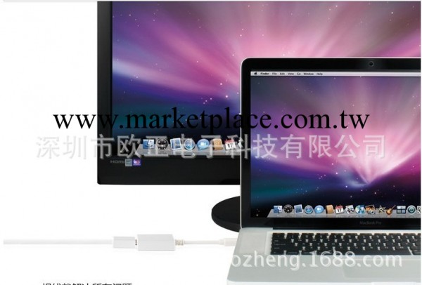 蘋果mini displayport to vga連接線 Mac接投影機 迷你DP轉VGA批發・進口・工廠・代買・代購