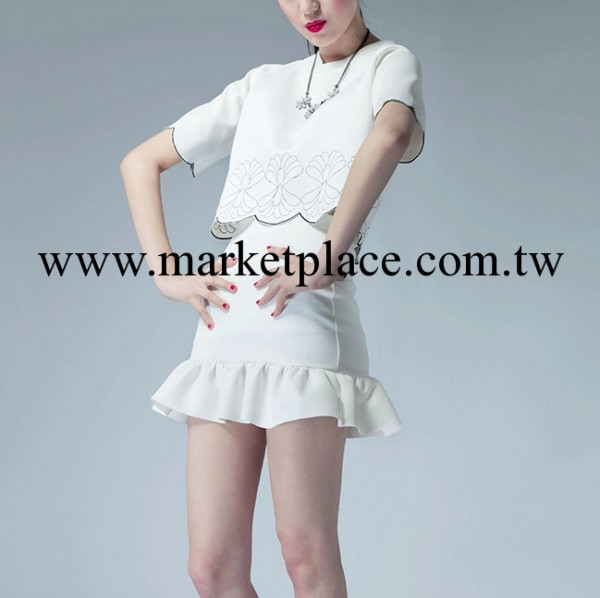 2014春裝新款韓國東大門高檔顯瘦刺繡套裝春季連衣裙兩件套優質版批發・進口・工廠・代買・代購