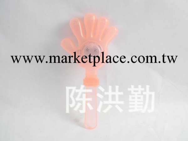 經典彩色精致笑臉表情紅藍雙色燈光透明手拍玩具禮品工廠,批發,進口,代購