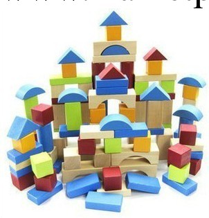 外貿英國原單ELC積木玩具 100粒實木積木批發 兒童玩具木制積木批發・進口・工廠・代買・代購