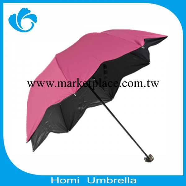 廠傢現貨供應韓版拱形公主雨傘 精美創意三折晴雨傘 黑膠傘工廠,批發,進口,代購