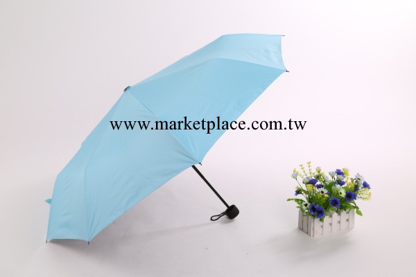 創意折疊晴雨兩用太陽傘 倒桿黑膠折疊防紫外線三折傘工廠,批發,進口,代購