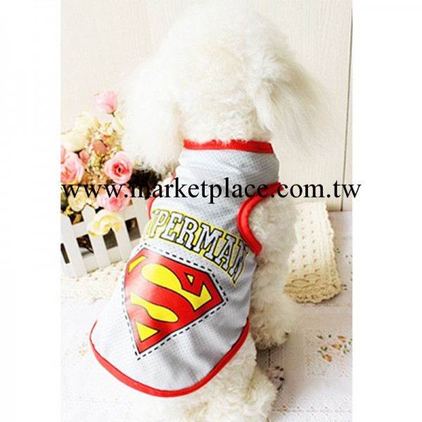 2014春夏新款泰迪狗衣服超人透氣背心 寵物服裝 供應寵物用品工廠,批發,進口,代購