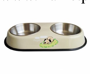 寵愛一生雙盆小型犬貓不銹鋼寵物碗飲水器/卡通寵物用品004B-14工廠,批發,進口,代購