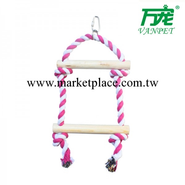 廠傢直銷寵物玩具用品批發供應木質棉繩鸚鵡爬梯鳥玩具工廠,批發,進口,代購