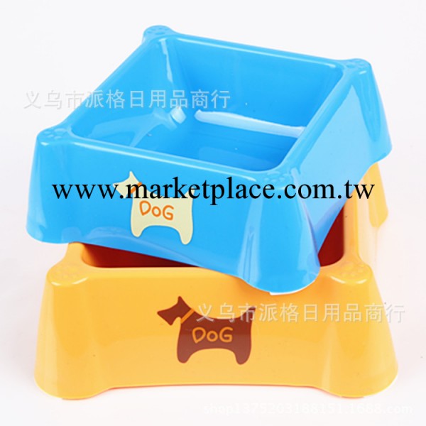 寵物食具 狗狗喂食碗 方形碗批發 安全耐用塑料碗 狗狗用品 現貨工廠,批發,進口,代購