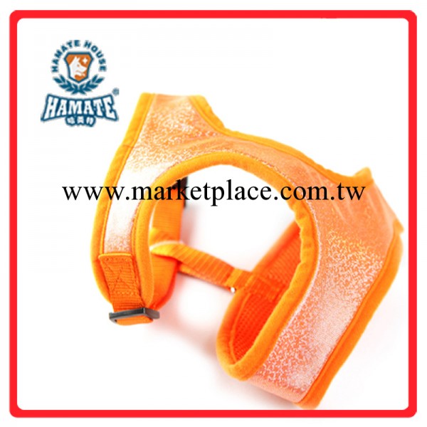 廠傢訂制生產  橙色水晶皮胸背帶 金毛 泰迪 OEM單 品質保證工廠,批發,進口,代購