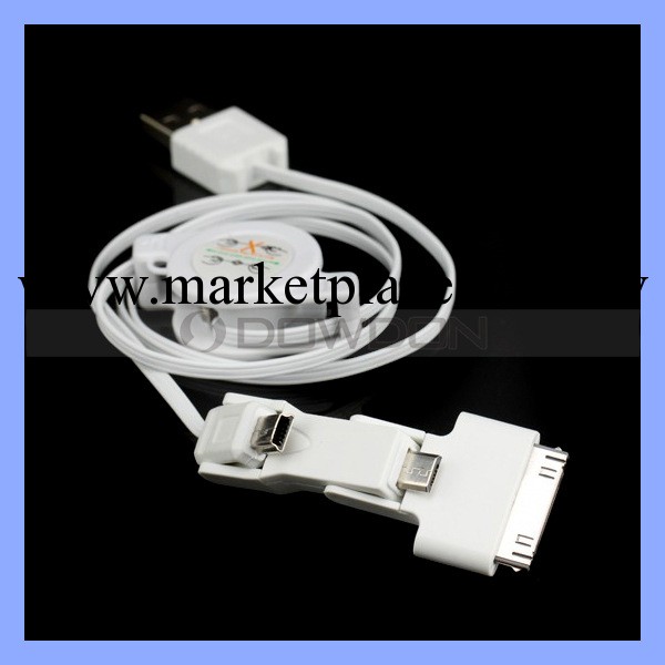 Micro USB/Mini USB/Iphone三合一 多功能伸縮數據線 充電線工廠,批發,進口,代購