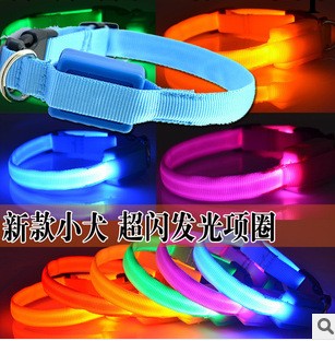 寵物用品小型犬LED發光狗帶 發光寵物項圈閃光項圈批發廠傢直銷工廠,批發,進口,代購