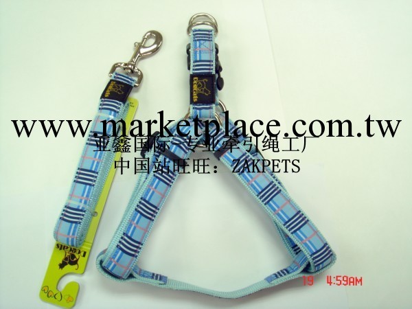 【工廠直銷】歐美dogcats寵物用品尼龍胸背帶+牽引繩牽引帶 A1509工廠,批發,進口,代購
