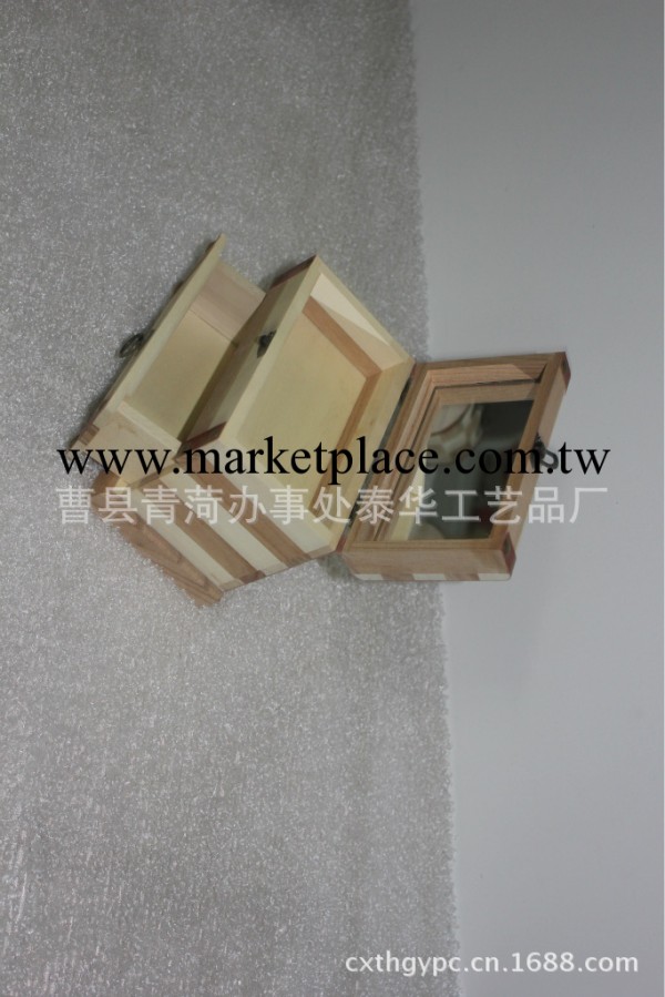 雙層帶鏡子木制收納盒批發・進口・工廠・代買・代購
