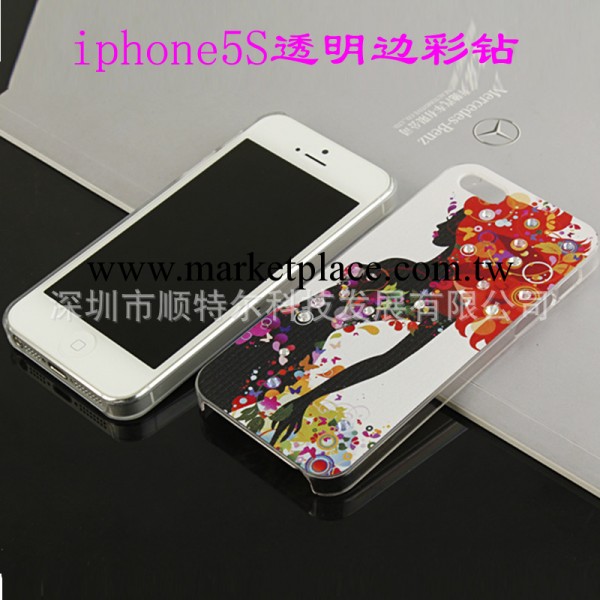 廠傢批發iphone5S彩鉆手機殼 iphone5手機套 蘋果5卡通鑲鉆彩繪殼批發・進口・工廠・代買・代購