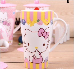 hello kitty 可愛 卡通 陶瓷杯子 情侶對杯 牛奶杯 批發 定制LOGO工廠,批發,進口,代購