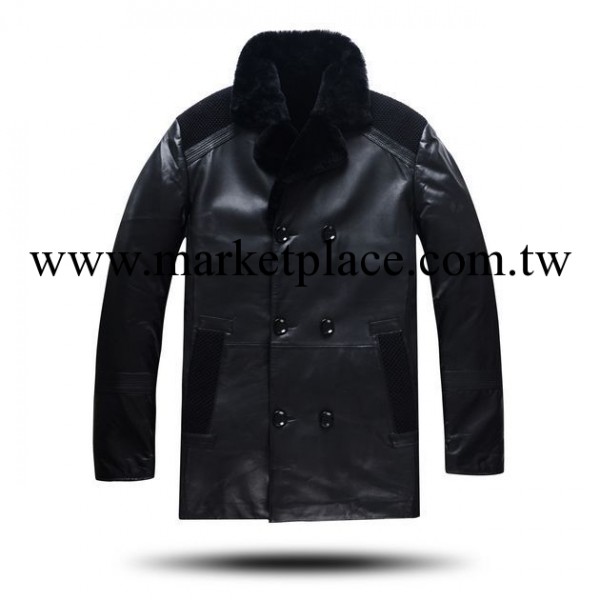 真皮皮衣韓版男士西服領皮毛一體外套皮夾克特價綿羊皮尼克服 男工廠,批發,進口,代購