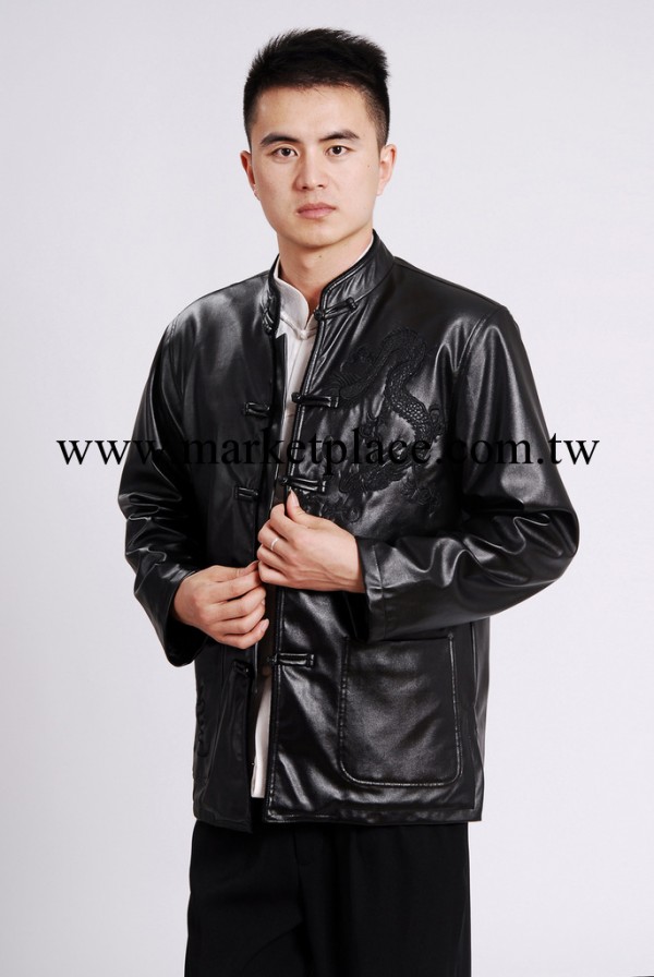 批發男式唐裝  中式皮夾克 M0041-A工廠,批發,進口,代購