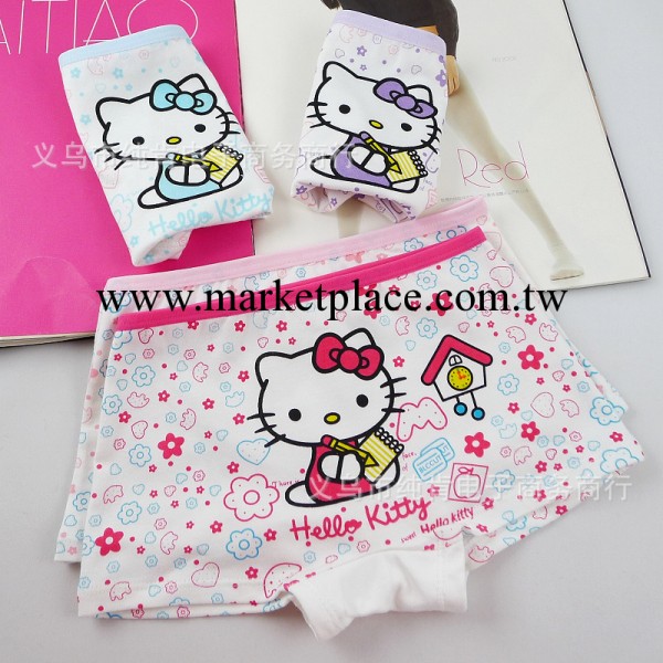 hello kitty貓卡通印花兒童內褲 純棉女童平角內褲全棉寶寶內衣褲工廠,批發,進口,代購