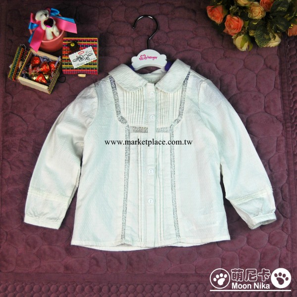 2014春裝新款精品外貿童裝zar*女童圓領襯衫工廠,批發,進口,代購