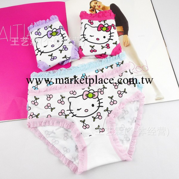 hellokitty純棉兒童內褲萊卡棉三角褲女童KT貓三角內褲批發工廠,批發,進口,代購