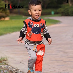 2014春季新款 兒童春天套裝  中小童純棉連帽三件套 男童工廠,批發,進口,代購