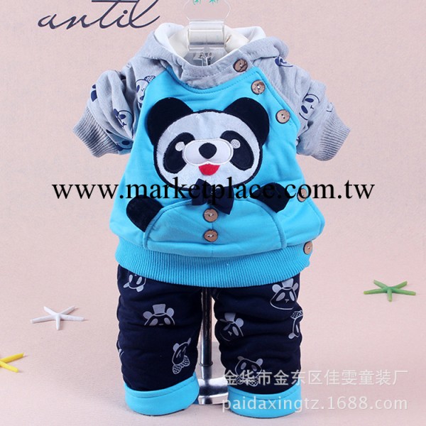 咔依熊品牌秋冬新款小童可愛寶寶嬰幼兒套裝可愛熊貓衛衣兩件套批發・進口・工廠・代買・代購