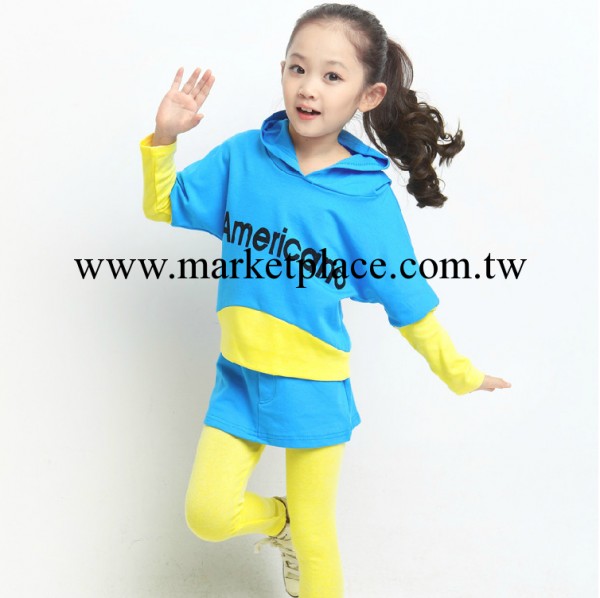 春款2014童裝春裝新款中大女童套裝衣服蝙蝠衫兒童套裝 一件代發工廠,批發,進口,代購