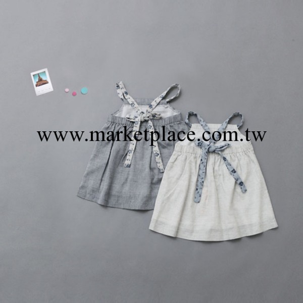 兒童麻棉吊帶衫 2014夏裝 韓國品牌 女童長款吊帶 文藝范童裝8269工廠,批發,進口,代購