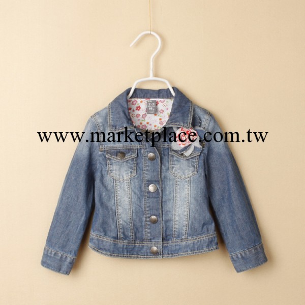 新款 原廠出品 外貿童裝春秋裝女童小翻領牛仔外套 R0407工廠,批發,進口,代購