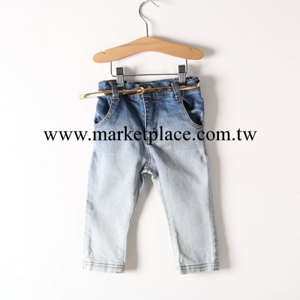 2014春夏新品 兒童漸變牛仔褲 附皮帶 外貿童裝批發  1218工廠,批發,進口,代購