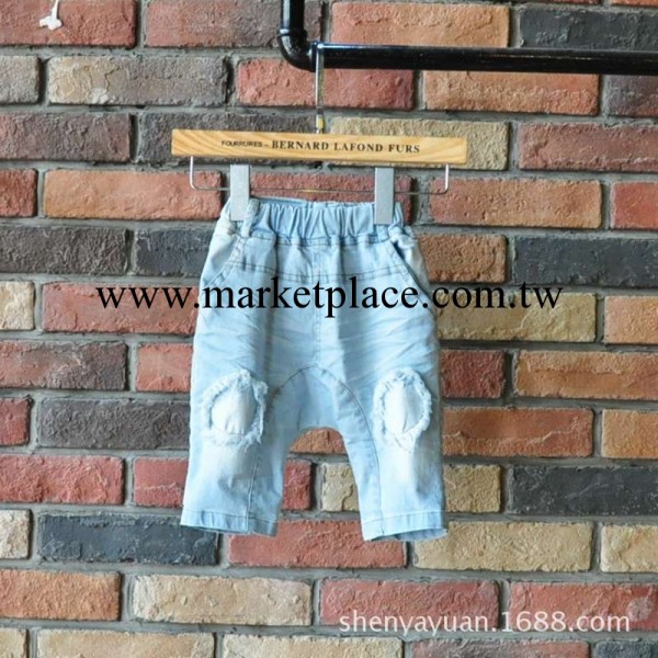 E446 伊寶童裝批發夏款韓版割破兒童垮褲廠傢直銷工廠,批發,進口,代購