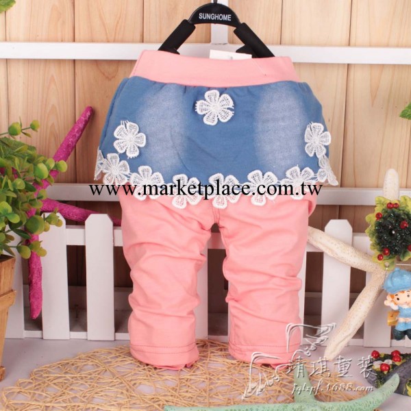 童褲 2014夏季新款童裝 韓版女童牛仔兒童裙褲 外貿小童內搭褲工廠,批發,進口,代購