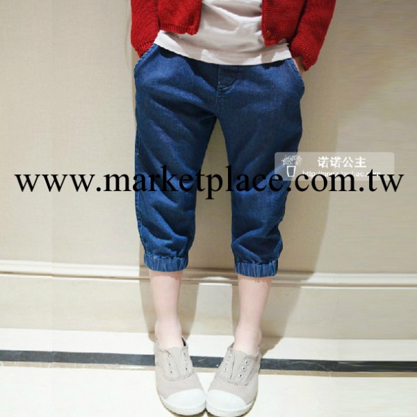 2014新款韓版女童褲 七分收口兒童牛仔褲 休閒春夏款童牛仔褲批發工廠,批發,進口,代購