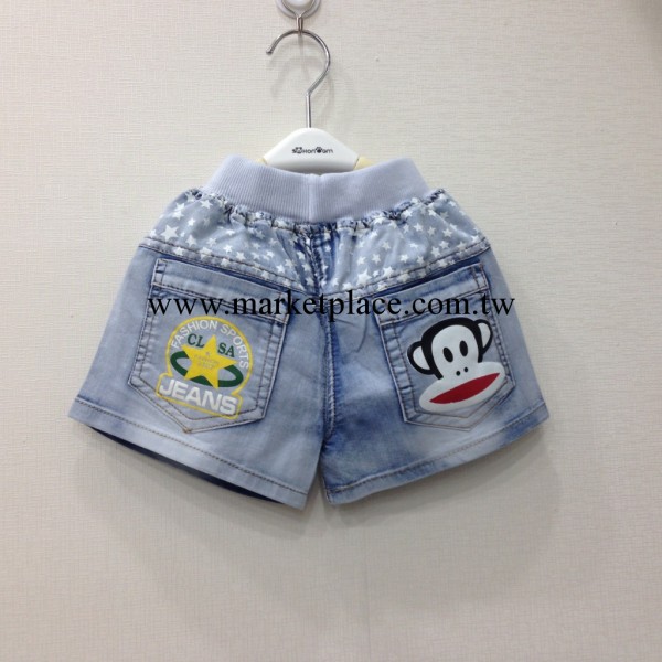 2014夏款韓版兒童褲 男童新款水洗壓皺牛仔短褲 中小童牛仔褲童裝工廠,批發,進口,代購