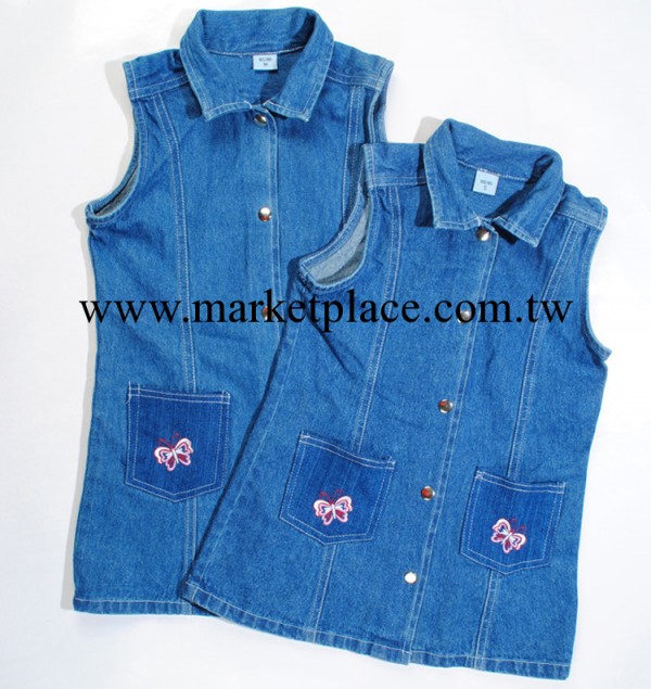 韓版童裝廠傢批發春秋款女童裝無袖連衣裙 童裝牛仔裙 可愛連衣裙工廠,批發,進口,代購