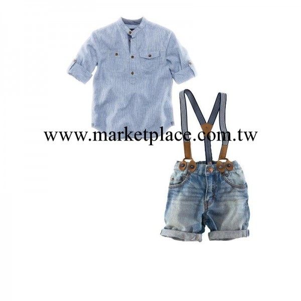 一件代發工廠直銷外貿童裝H傢男童背帶牛仔褲套裝批發工廠,批發,進口,代購