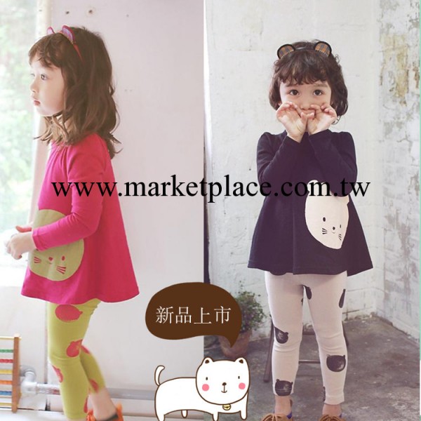 春夏款可愛女童套裝中小大童裝新品兒童服裝韓版長袖外貿品牌批發工廠,批發,進口,代購