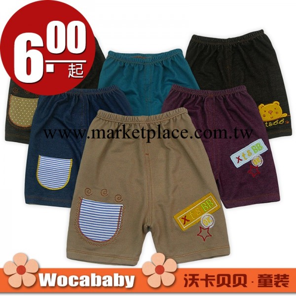 仿牛仔佈針織棉繡花兒童短褲  2014夏裝夏季廣州童裝批發X457工廠,批發,進口,代購