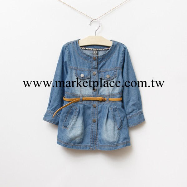 腰帶牛仔連衣裙春款2014外貿原單童裝批發夏季兒童童裙女童連衣裙工廠,批發,進口,代購