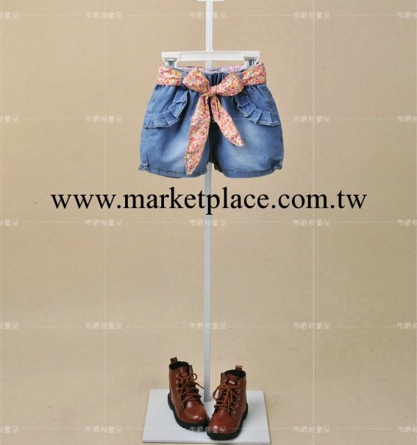 外貿童裝 專櫃品質 童水洗牛仔短褲 熱褲 兒童短褲 配碎花腰帶工廠,批發,進口,代購
