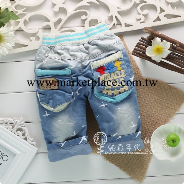 新款牛仔中褲批發 小童牛仔褲批發 廠傢直銷夏裝小童童褲牛仔褲工廠,批發,進口,代購